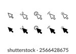 Cursor line icon. Mouse click cursor set. Click icon. Mouse pointer set. Vector symbol in trendy flat style on white background. Click arrow. Vector illustration