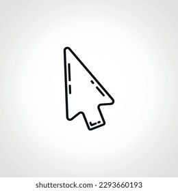 Cursor line icon. Cursor outline icon