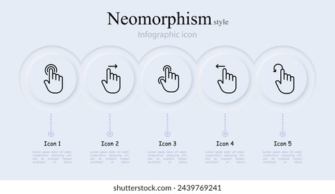 Cursor line icon set. Mouse, monitor, area, arrow, pointer, computer, click, sensor, touchpad, control. Neomorphism style. Vector line icon for Business