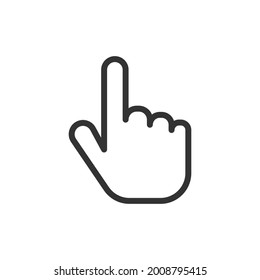 Cursor line icon, sign or symbol. Premium pictogram in trendy outline style. Cursor pixel perfect vector icon isolated on a white background.