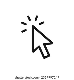 Cursor line icon. Cursor symbol in trendy flat style