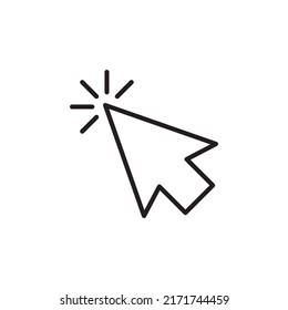 Cursor line icon in trendy flat style isolated on background. cursor line icon page symbol for your website design logo icon cursor line, app, UI. line cursor icon Vector illustration