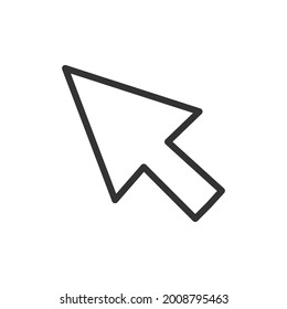 Cursor line icon in trendy style. Stroke vector pictogram isolated on a white background. Cursor premium outline icons.