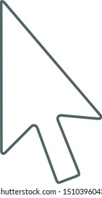 Cursor line icon. Vector illustration