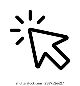 Cursor line icon vector illustration. Trendy flat style isolated on background. Pointer arrow icon.