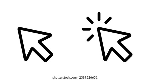 Cursor line icon vector illustration. Trendy flat style isolated on background. Pointer arrow icon.