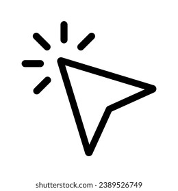 Cursor line icon vector illustration. Trendy flat style isolated on background. Pointer icon.