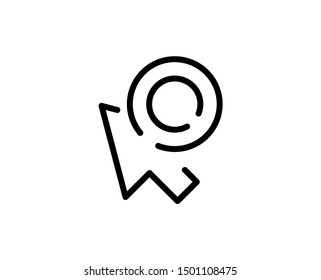 Cursor line icon. Vector symbol in trendy flat style on white background.Web sing for design.