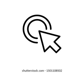 Cursor line icon. Vector symbol in trendy flat style on white background.Web sing for design.