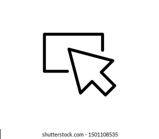 Cursor line icon. Vector symbol in trendy flat style on white background.Web sing for design.