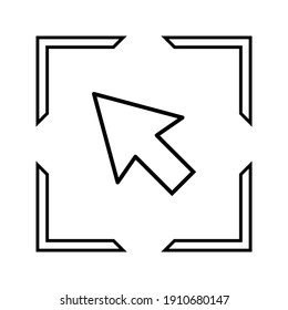 Cursor line icon. Vector symbol in trendy flat style on white background. eps.01