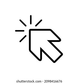 Cursor line icon. Vector symbol in trendy flat style on white background. Click arrow.