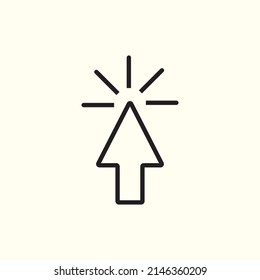 Cursor line icon. Vector symbol in trendy flat style on white background. Click arrow
