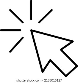 Cursor line icon. Vector symbol in trendy flat style on white background. Click arrow..eps
