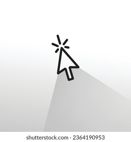 Cursor line icon. Vector symbol in trendy flat style on white background. Click arrow. Line with editable stroke