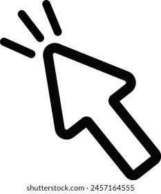 Cursor line icon. Vector symbol in trendy flat style on white background. Click arrow.