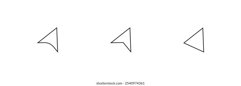 Cursor line icon. Vector symbol in trendy flat style on isolated background. Click arrow. Eps 10.