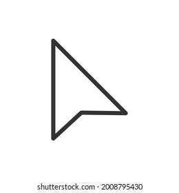 Icono de línea del cursor. Símbolo web para web y aplicaciones. Diseño de firma en el estilo de contorno. Objeto de trazo de cursor.