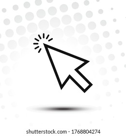 Cursor linear icon.Mouse cursor vector.Pointer symbol.Clicking cursor icon
