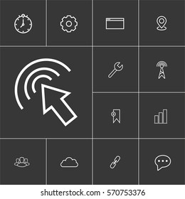 Cursor. Linear internet icons set. Universal internet icon to use in web and mobile UI.
