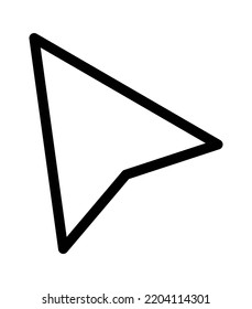 Cursor lined icon Web Design element. Vector illustration