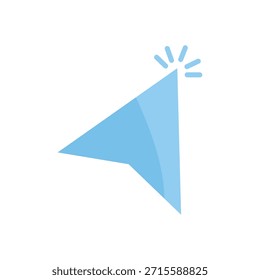 Ilustración de icono de logotipo de cursor plana