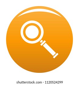 Cursor magnifier icon. Simple illustration of cursor magnifier vector icon for any design orange