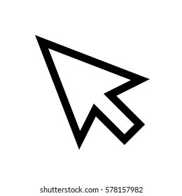 Cursor mini line, icon, background and graphic. The icon is black and white, linear  flat, vector, pixel perfect, minimal, suitable for web and print. 
