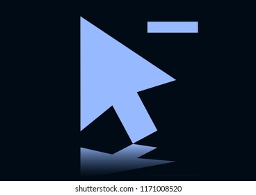cursor minus vector icon 