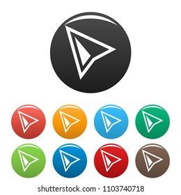 Cursor modern icon. Simple illustration of cursor modern vector icons set color isolated on white
