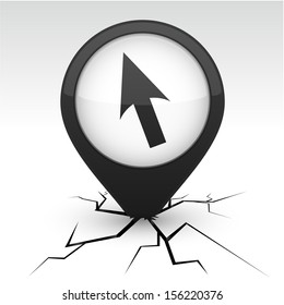 Icono moderno del cursor. Ilustración vectorial. 