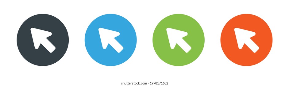Cursor, mouse arrow icon, computer mouse pointer, click vector illustration