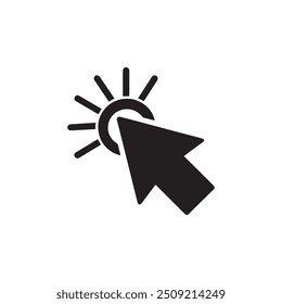 Hacer clic del ratón del cursor, Hacer clic, Icono para el diseño, Fácilmente editable, Hacer clic del ratón del ordenador cursor de la flecha negra iconos.	