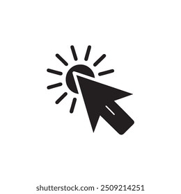 Cursor mouse click, Click, Icon for design, Easily editable, computer mouse click cursor black arrow icons. pointer arrow.	