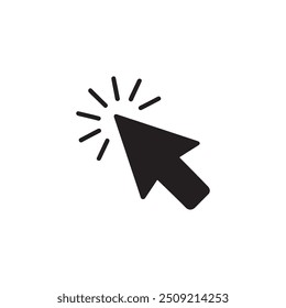 Cursor mouse click, Click, Icon for design, Easily editable, computer mouse click cursor black arrow icons. pointer arrow.	
