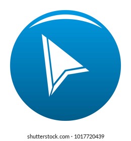 Cursor mouse element icon vector blue circle isolated on white background 