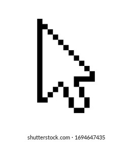 Cursor mouse icon. Cursor pixel pointer arrow. vector web finger click icon.