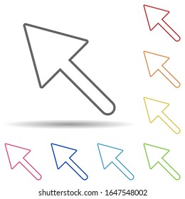 Cursor in multi color style icon. Simple thin line, outline vector of mobile banking icons for ui and ux, website or mobile application