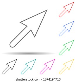 cursor multi color style icon. Simple thin line, outline vector of web icons for ui and ux, website or mobile application