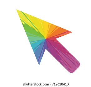 cursor multicolored abstract icon