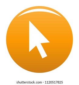 Cursor normal element icon. Simple illustration of cursor normal element vector icon for any design orange