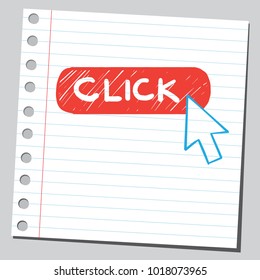 Cursor on click button