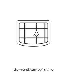 cursor on the navigator icon. Element of navigator signs for mobile concept and web apps. Thin line  icon for website design and development, app development. Premium icon on white background