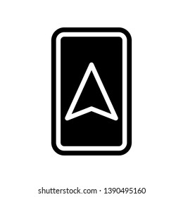 cursor on the navigator icon. Element of navigation for mobile concept and web apps icon. Glyph, flat icon for website design and development, app development