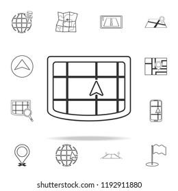 cursor on the navigator icon. navigation icons universal set for web and mobile