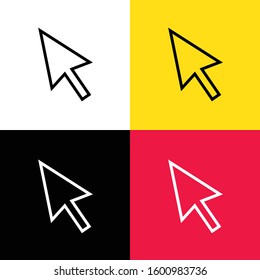 Cursor outline icon illustration isolated vector sign symbol