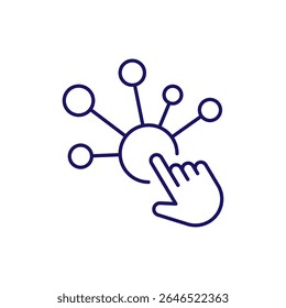 Signo de contorno de cursor para gráficos y Diseños web, App, anuncios, varias tarjetas