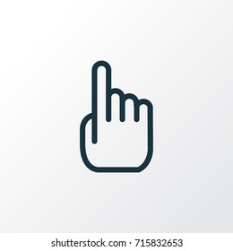 Cursor Outline Symbol. Premium Quality Isolated Hand Element In Trendy Style.