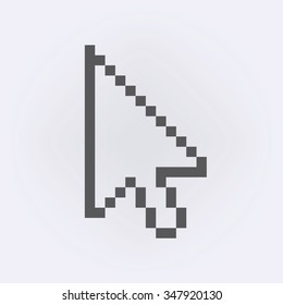 Cursor pixel icon. Vector illustration