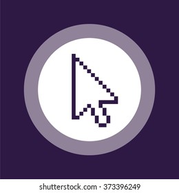 Cursor pixel icon. Vector illustration